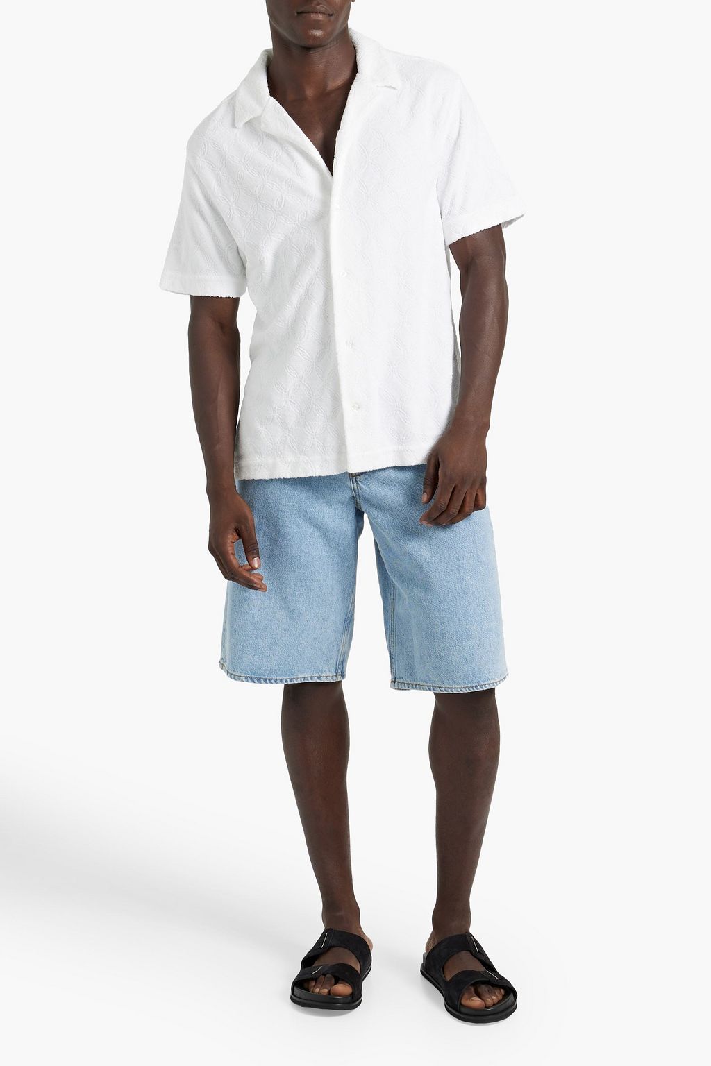 FRESCOBOL CARIOCA Roberto cotton-terry jacquard shirt