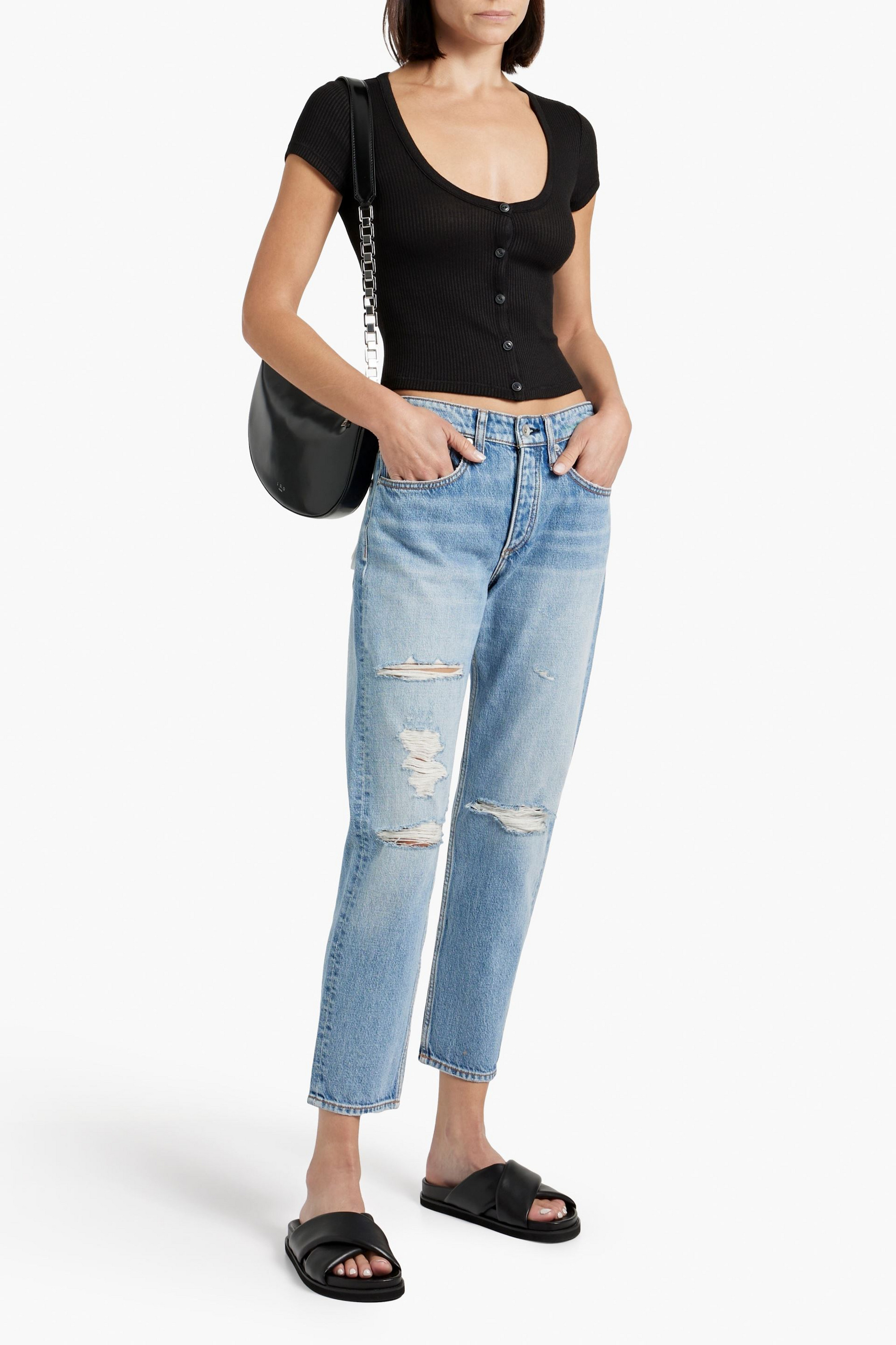 rag & bone Rosa distressed boyfriend jeans