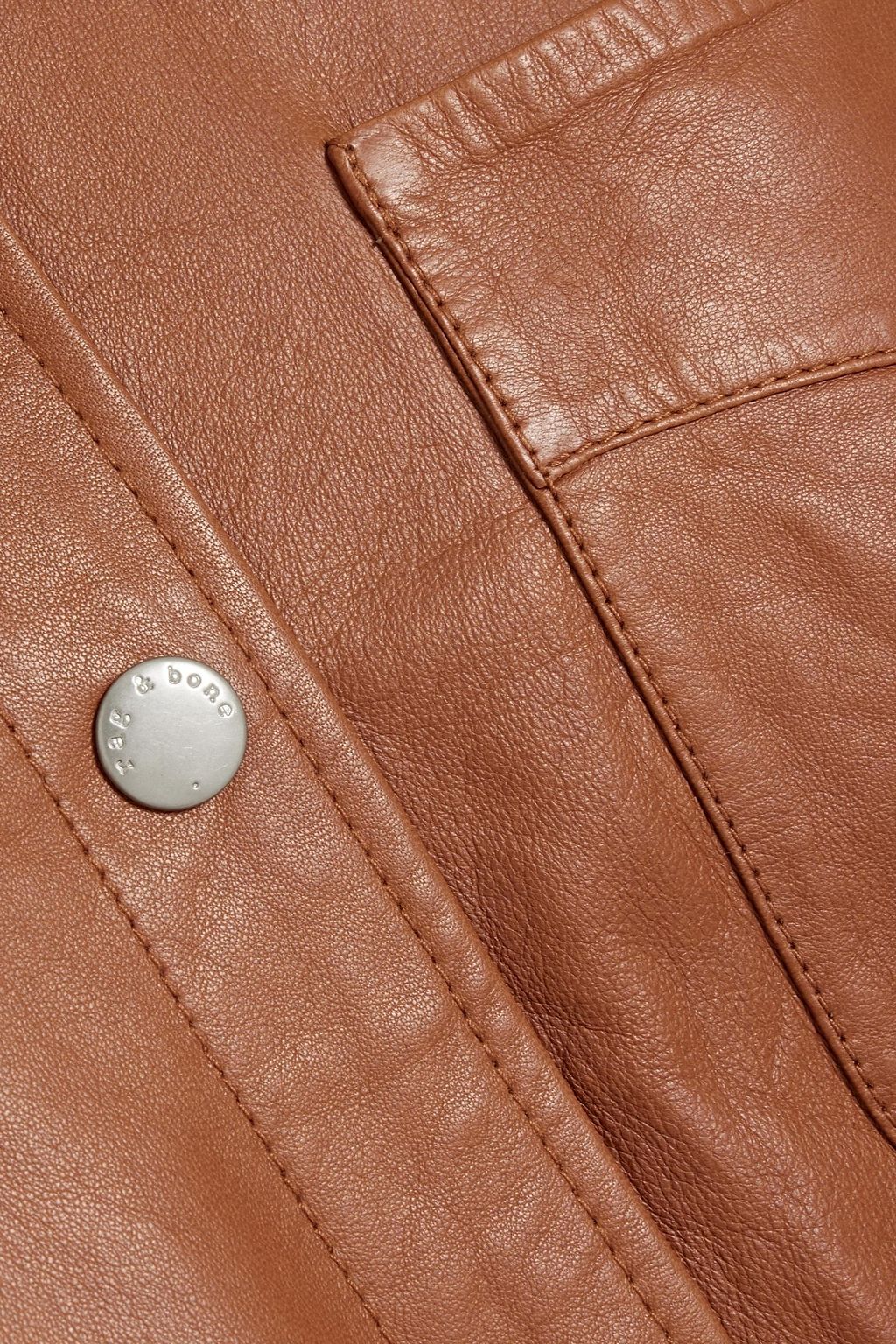 RAG & BONE Jack leather shirt
