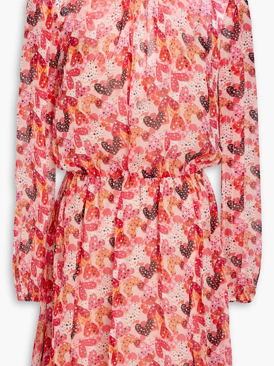 printed silk-chiffon mini dress