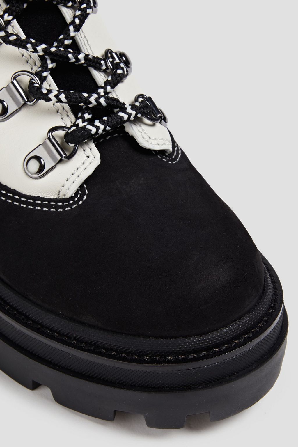 TORY BURCH Suede and leather ankle boots
