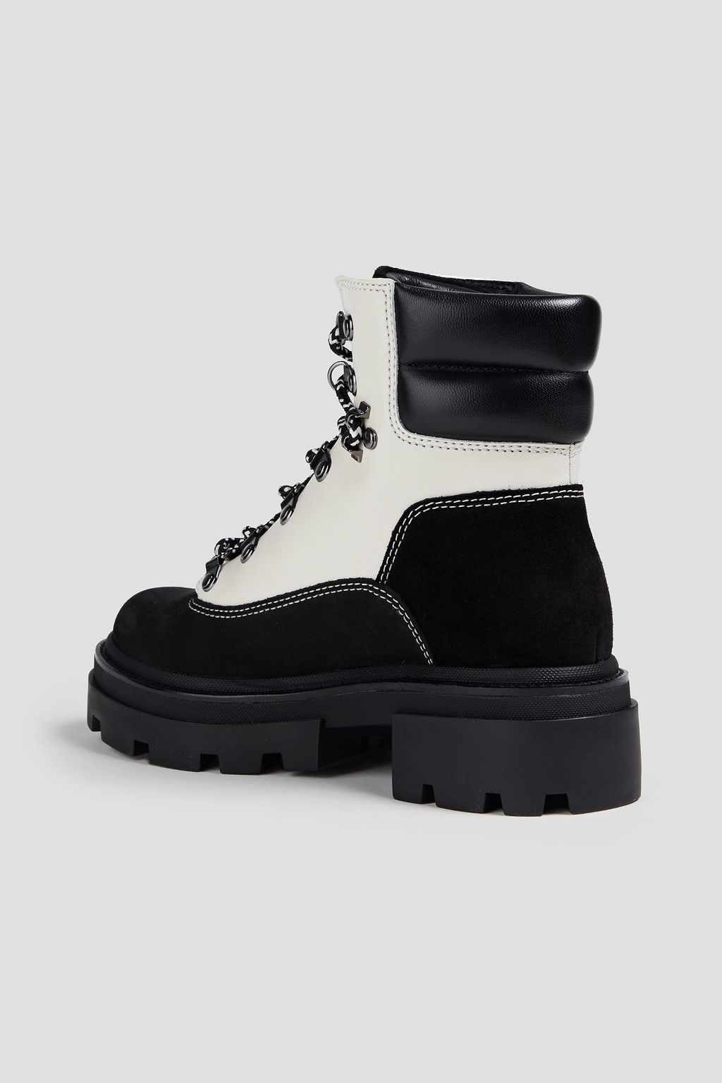 TORY BURCH Suede and leather ankle boots