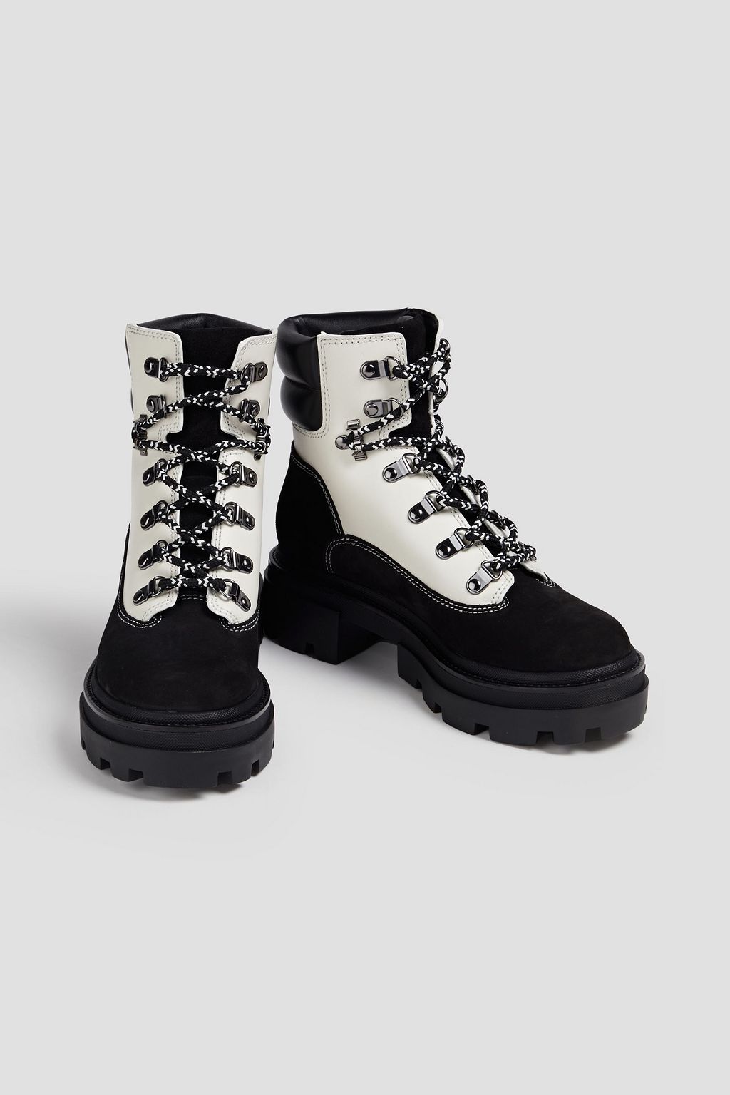 TORY BURCH Suede and leather ankle boots