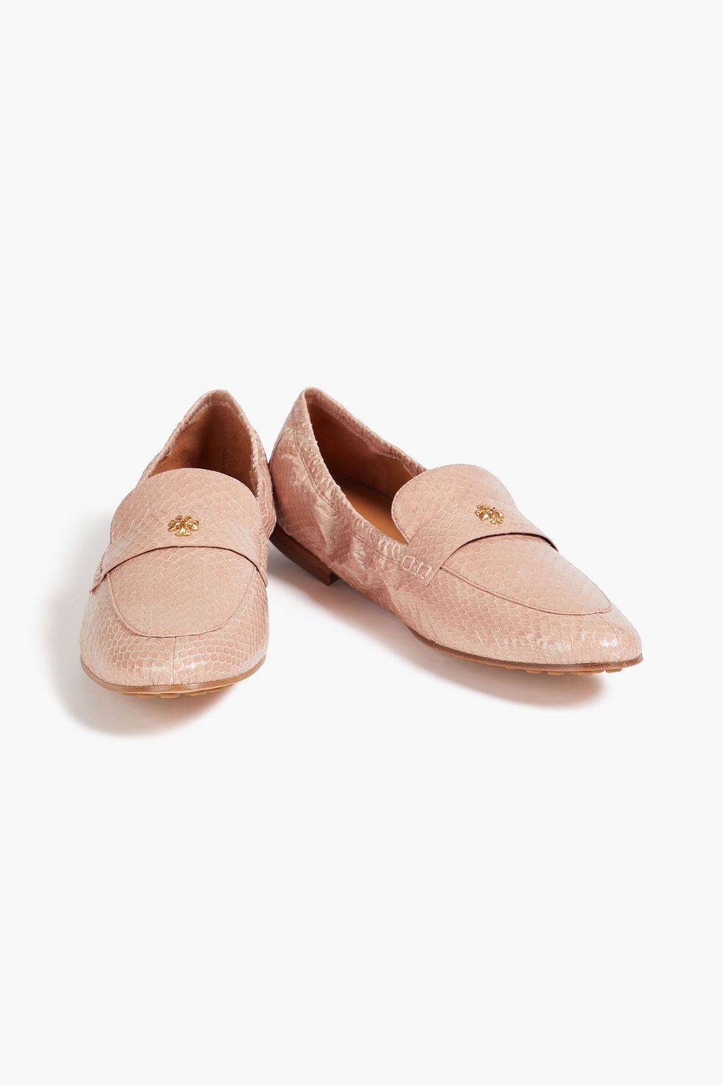 TORY BURCH Verzierte Loafers aus Wasserschlangenleder