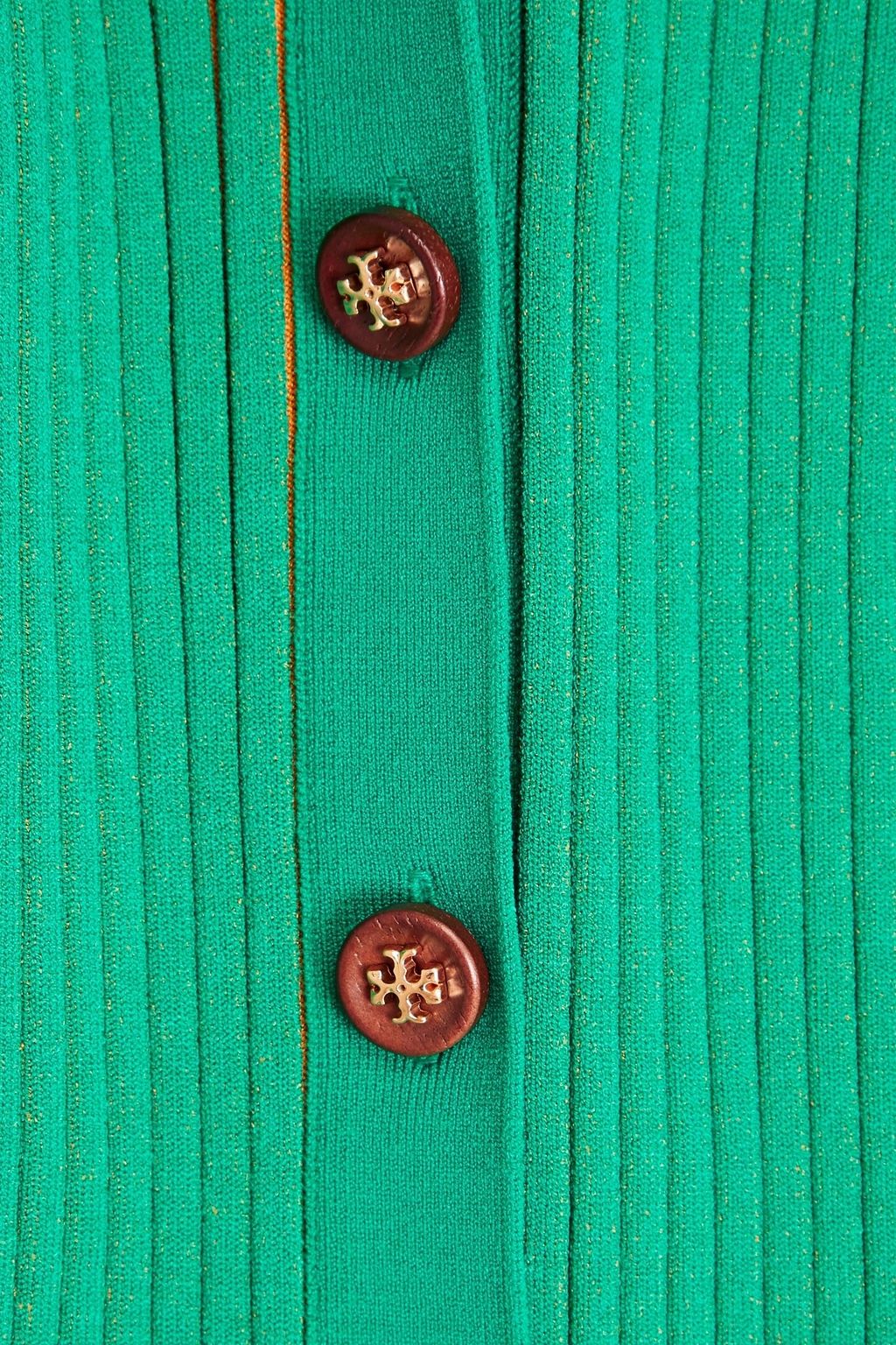 TORY BURCH Pleated jacquard-knit cardigan
