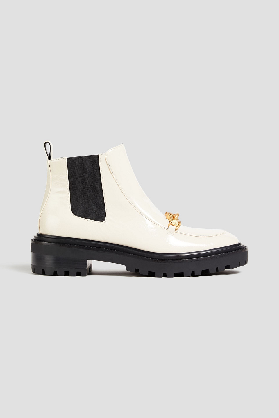 Tory Burch Jessa Chelsea-boots Aus Lackleder Mit Verzierung