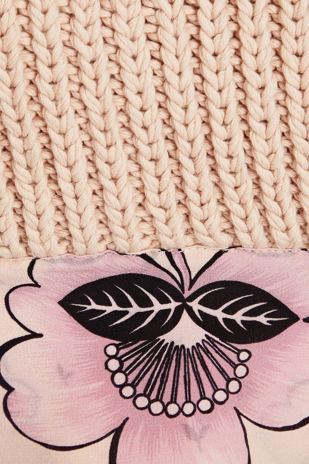 REDVALENTINO بلوزة قصيرة بظهر مفتوح من القطن بتصميم مضلّع