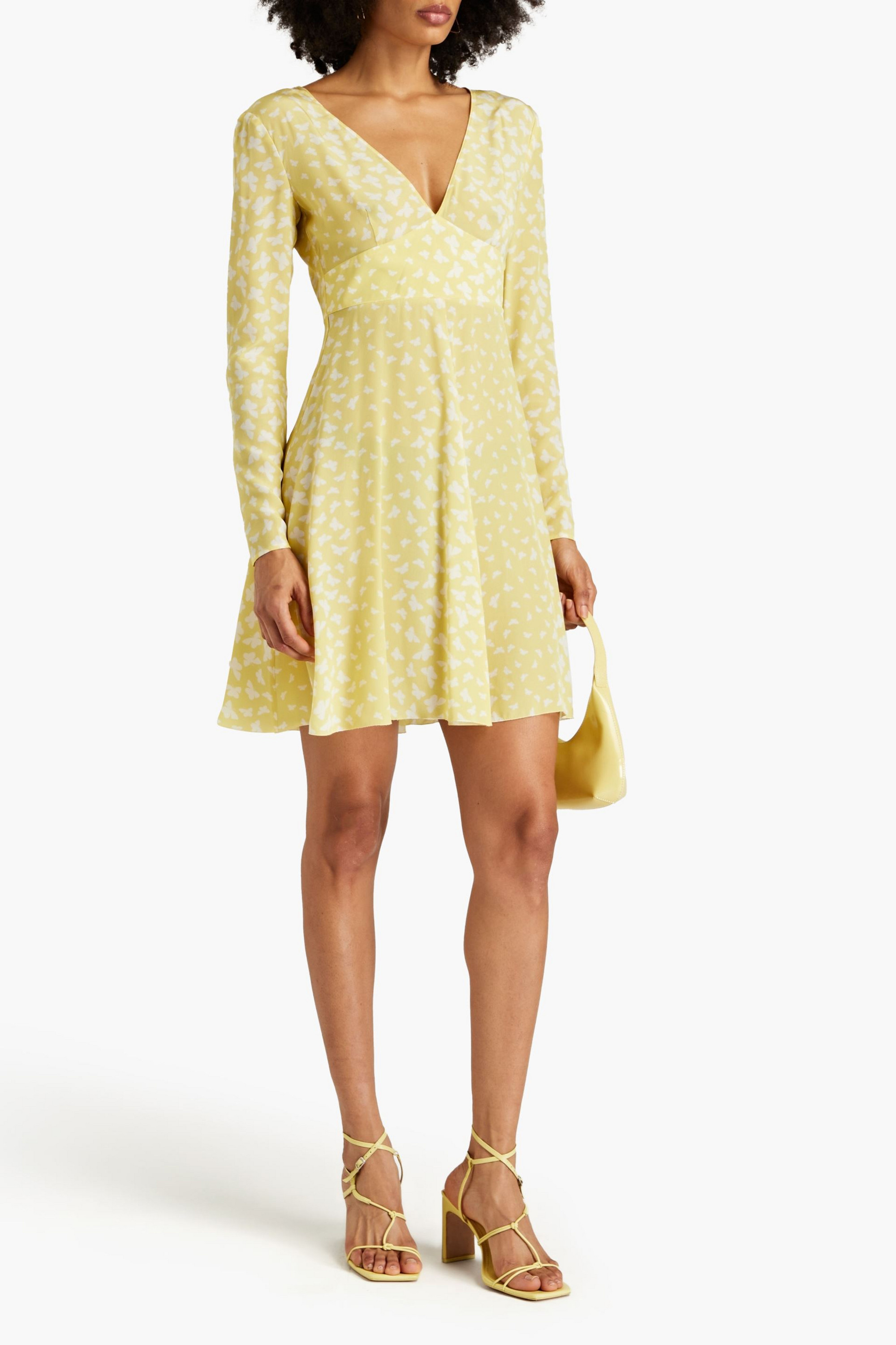 REDValentino Printed silk crepe de chine mini dress