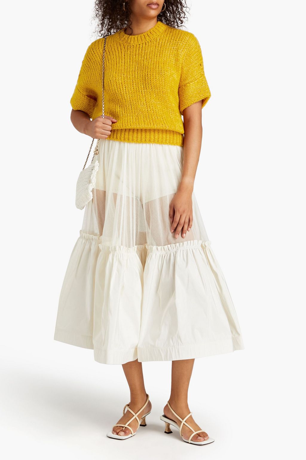 TORY BURCH كنزة رياضية من نسيج محبوك بتصميم مطرّز