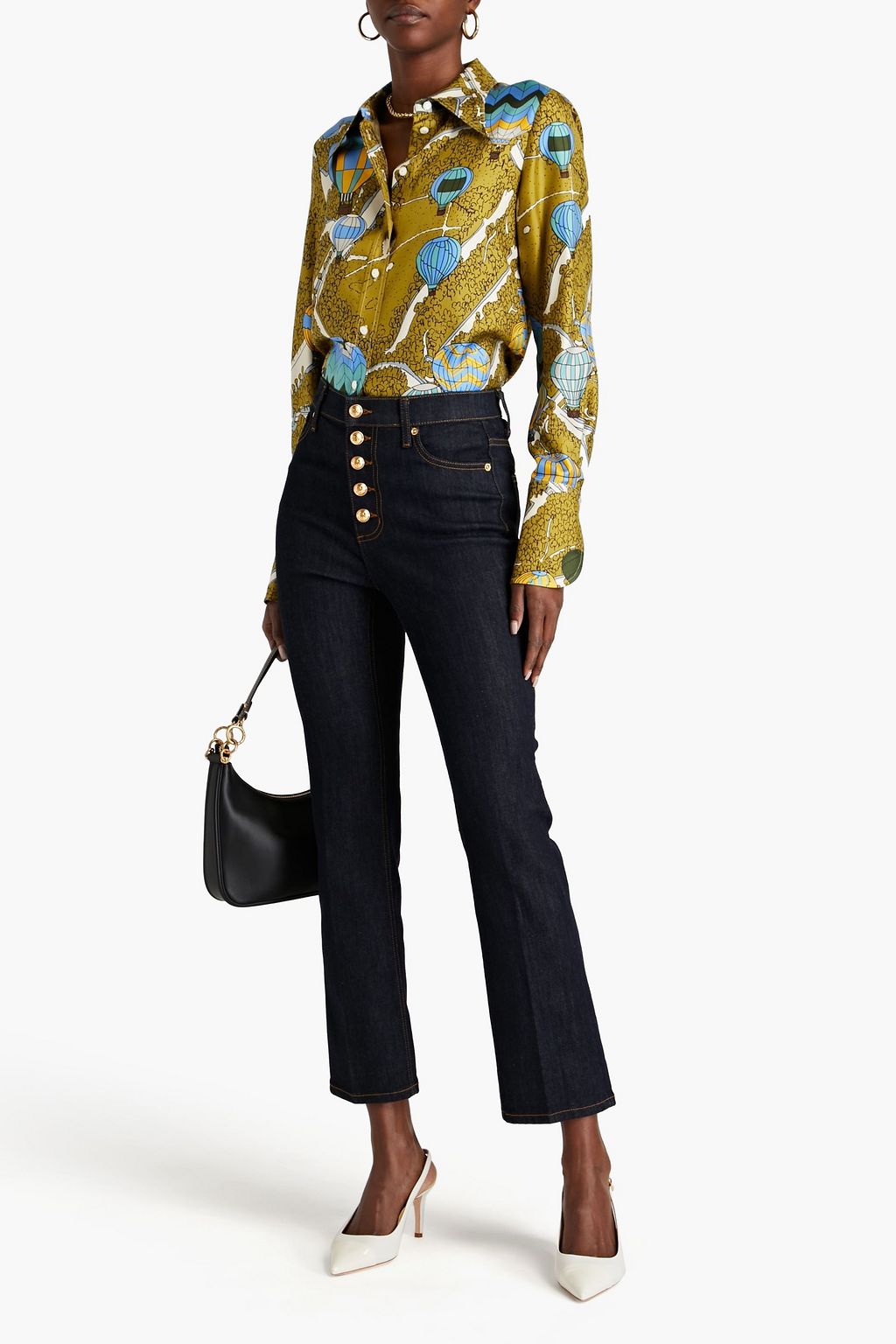 TORY BURCH Hoch sitzende Jeans mit geradem Bein