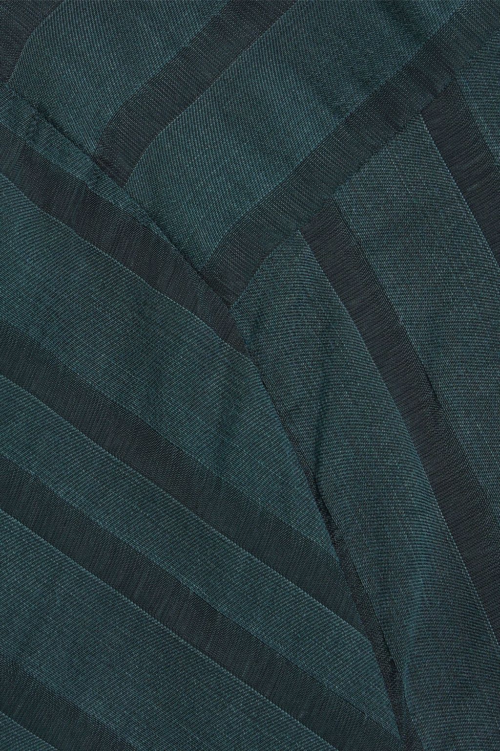 IRIS & INK Striped lyocell-blend jacquard shirt