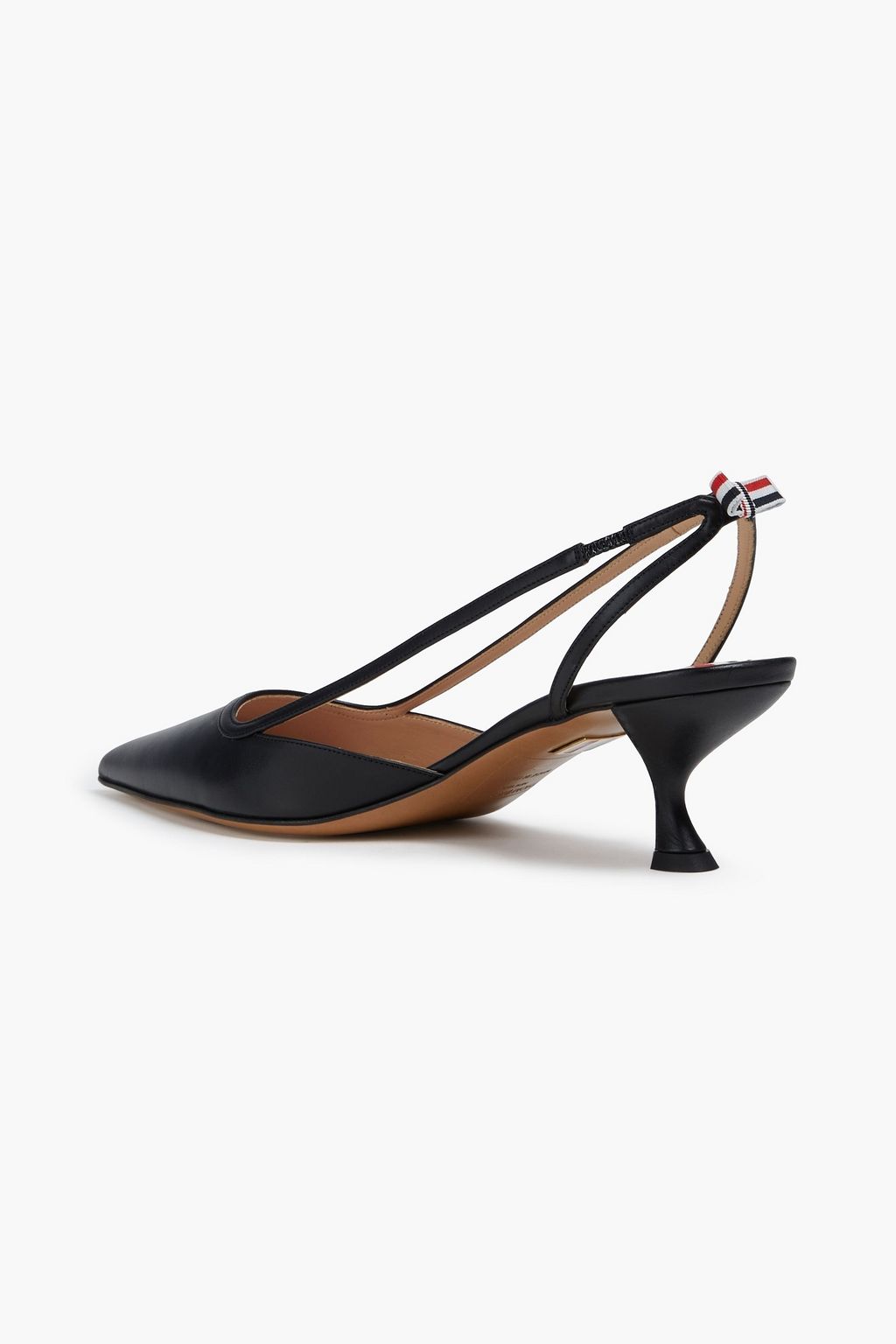 THOM BROWNE Leather slingback pumps THE