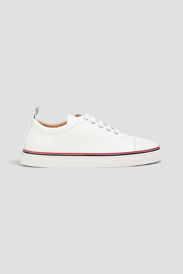 Pebbled-leather sneakers