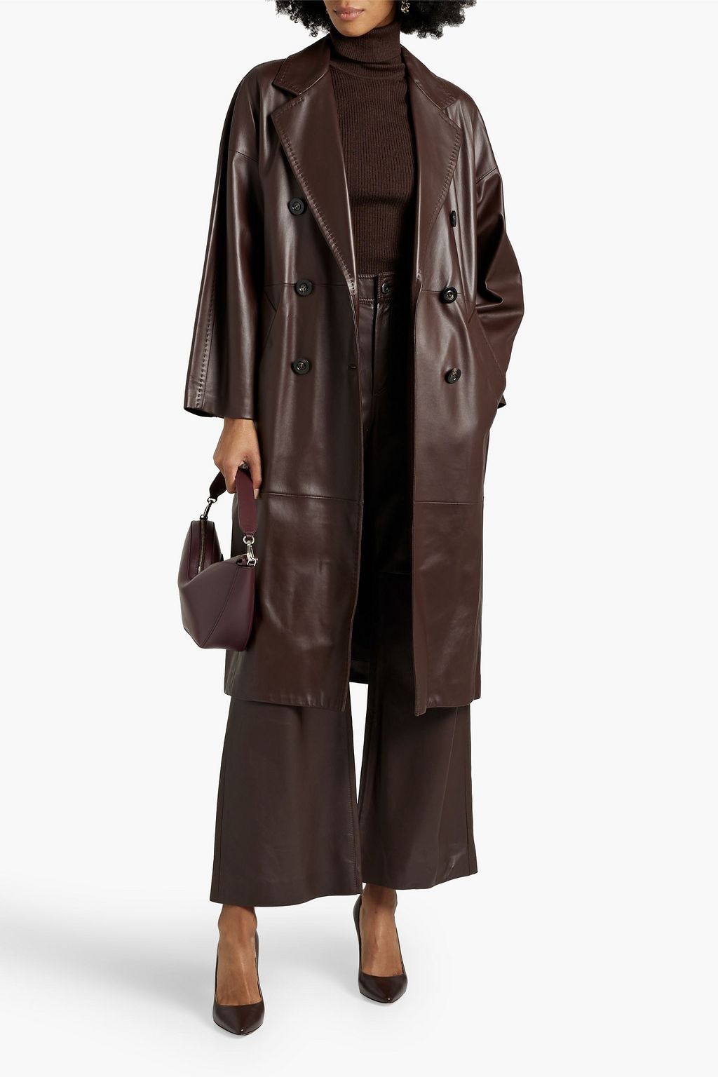 MAX MARA Ussuri double-breasted leather coat