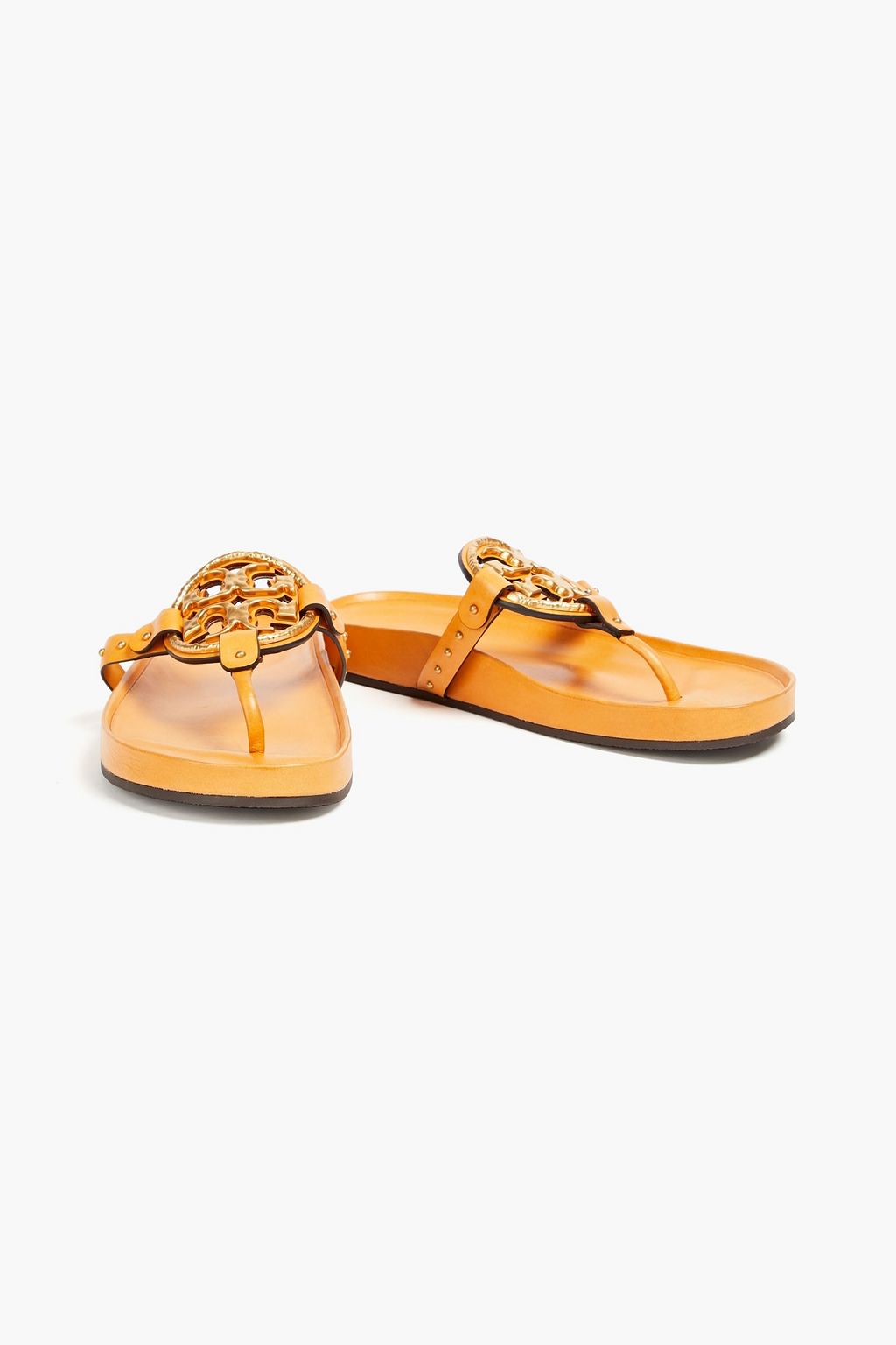 TORY BURCH صندل من الجلد بتصميم مزركش