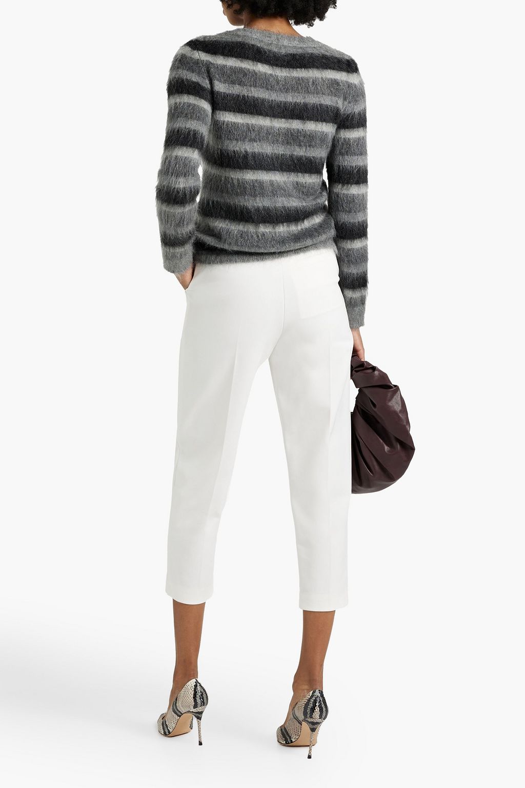 MAX MARA Cropped stretch-crepe tapered pants