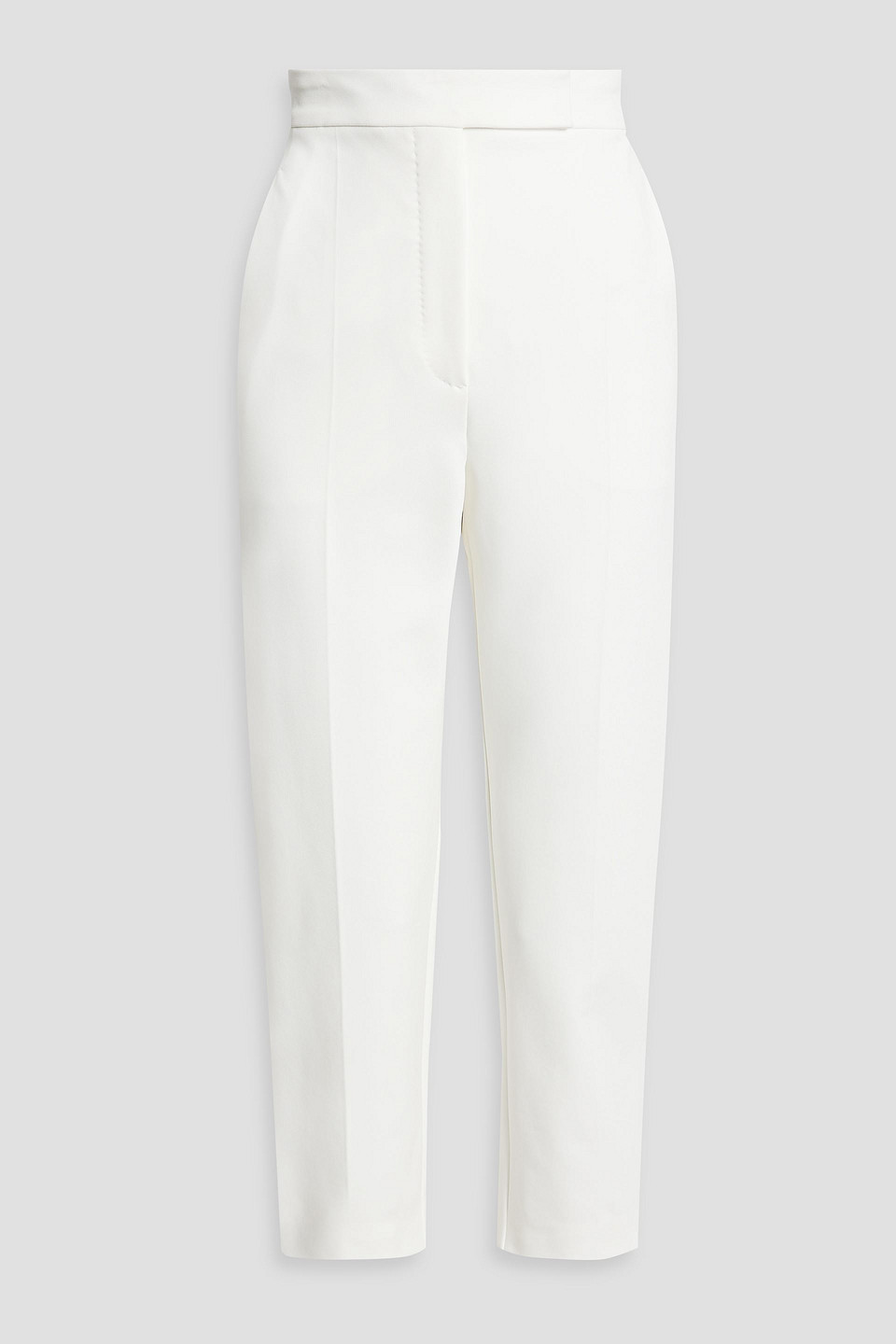 Max Mara Meringa Cropped Stretch-ponte Tapered Pants In White