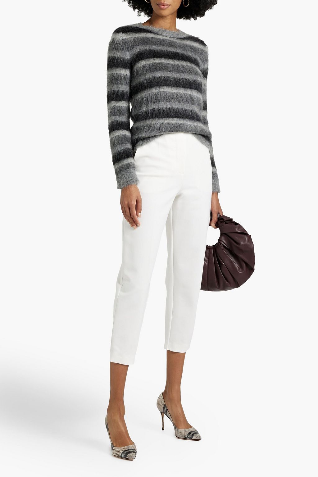 MAX MARA Cropped stretch-crepe tapered pants