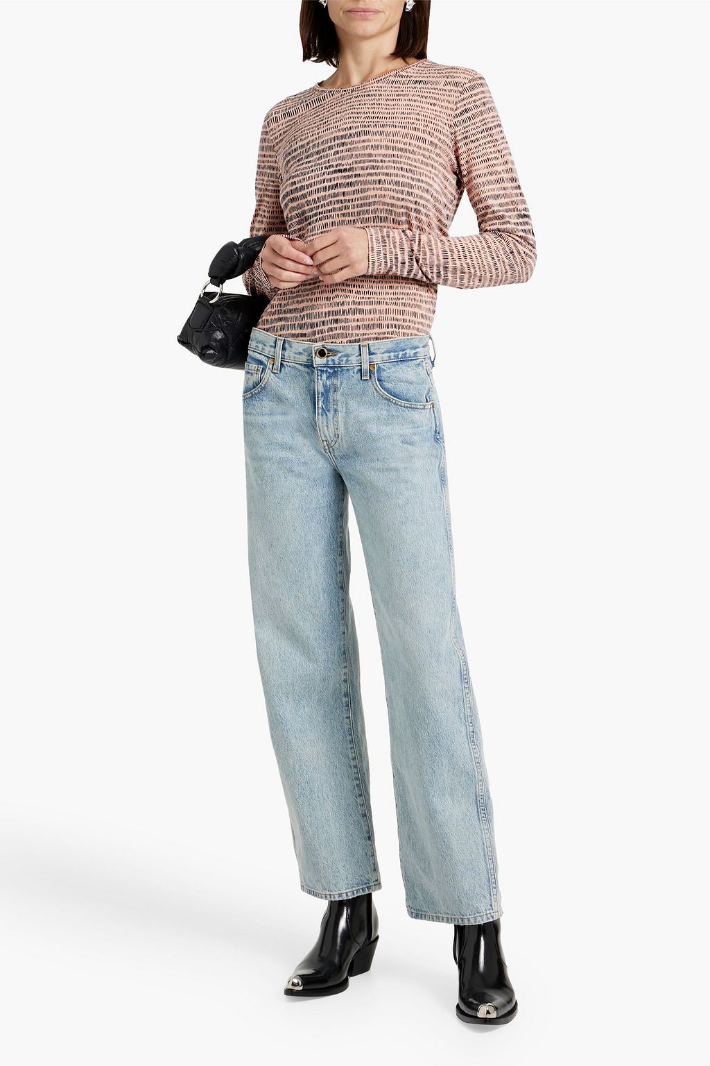 PROENZA SCHOULER Printed cotton-jersey top