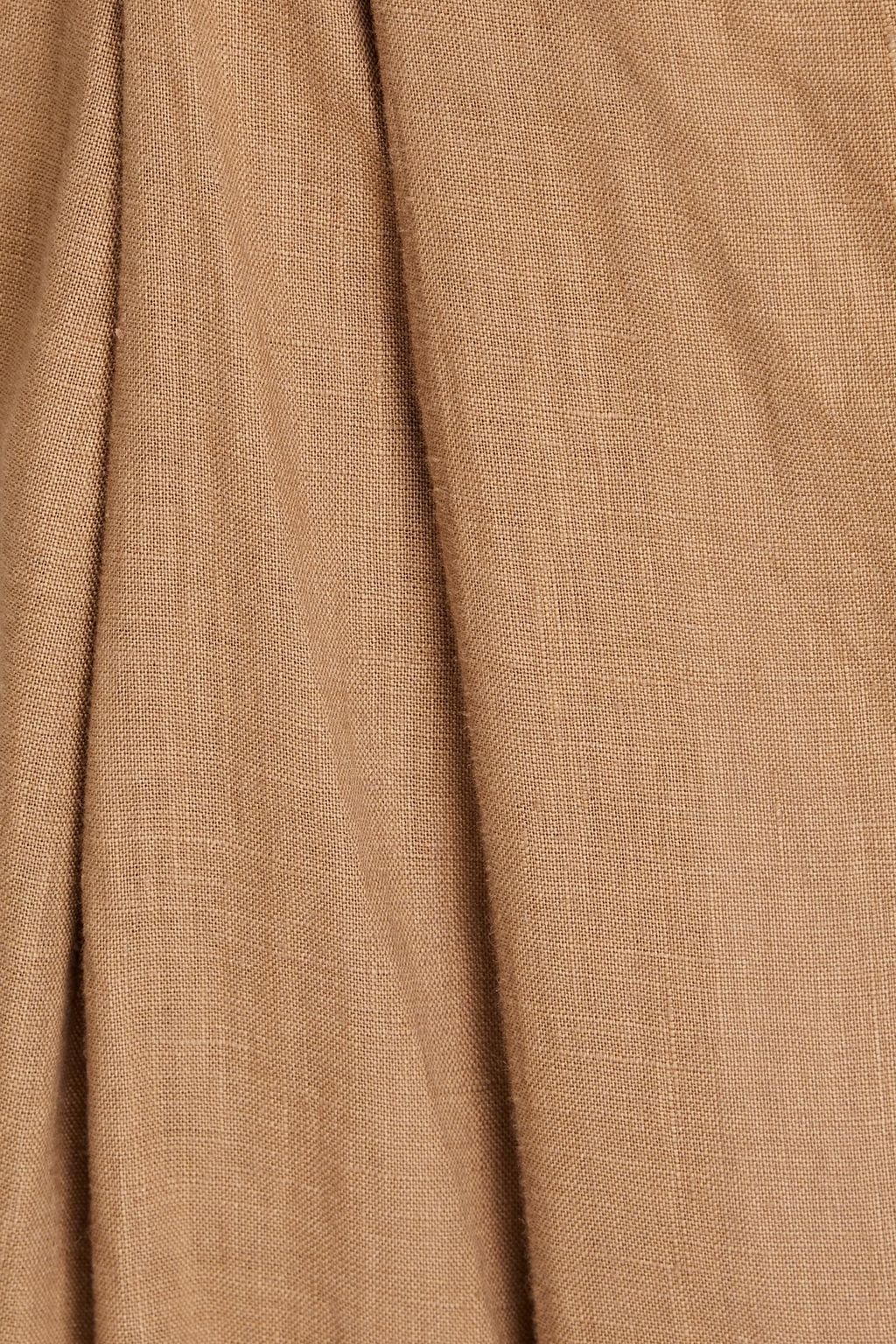THREE GRACES LONDON Molly pleated linen wide-leg pants