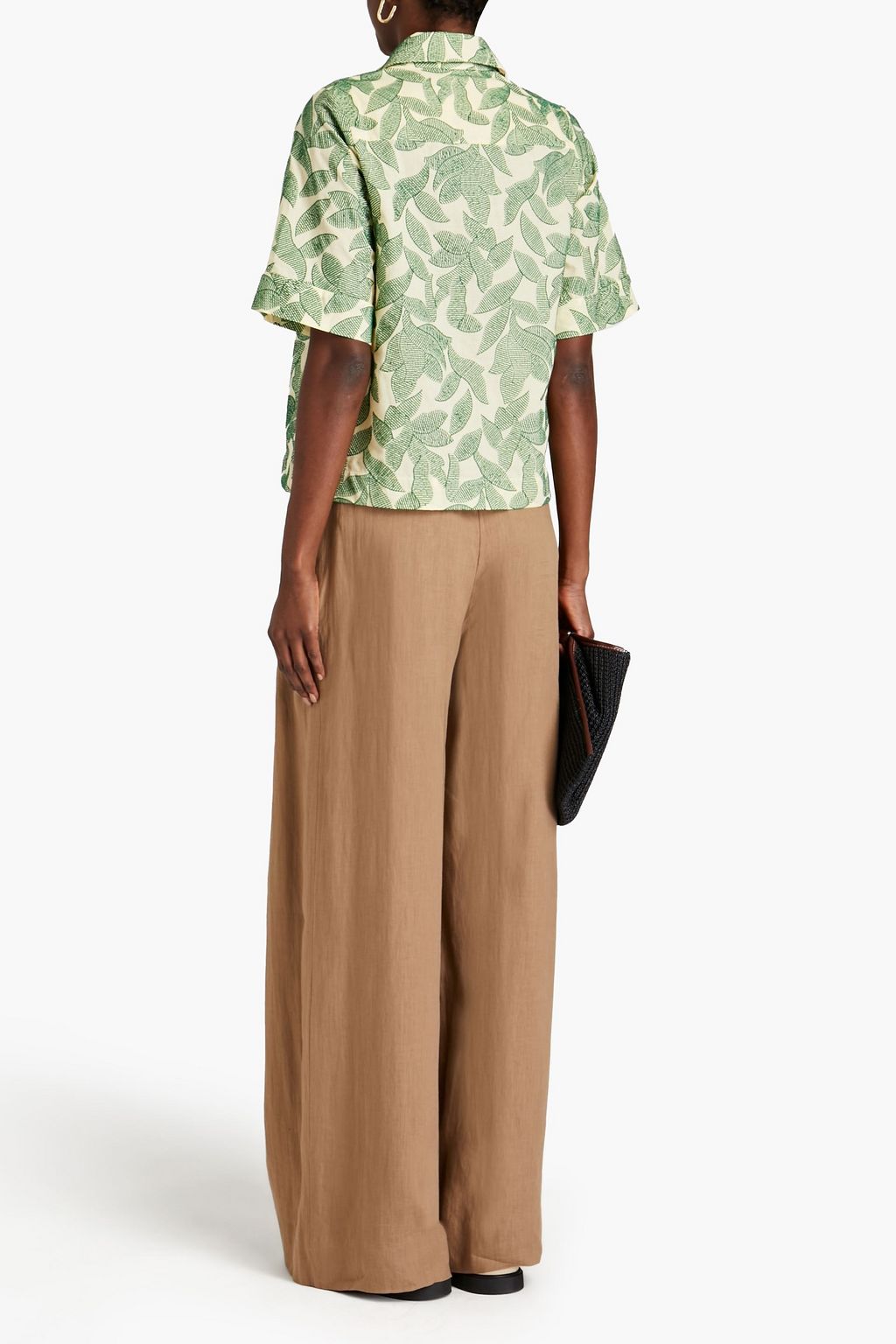 THREE GRACES LONDON Molly pleated linen wide-leg pants