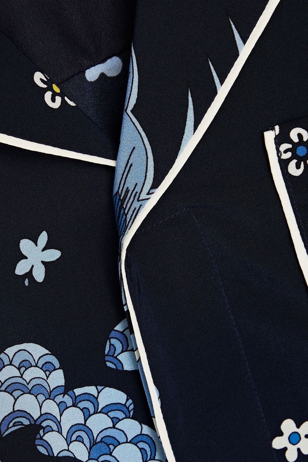 REDVALENTINO Hemd aus Crêpe de Chine aus Seide mit floralem Print