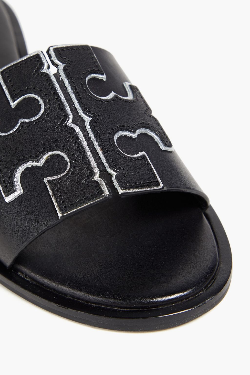 TORY BURCH Ines appliquéd leather slides