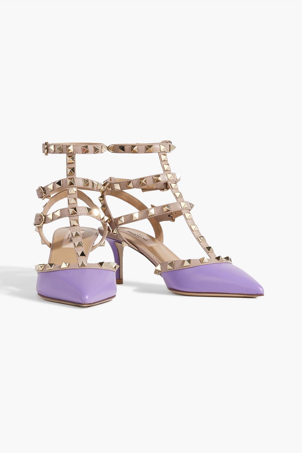 VALENTINO GARAVANI Rockstud two-tone leather pumps