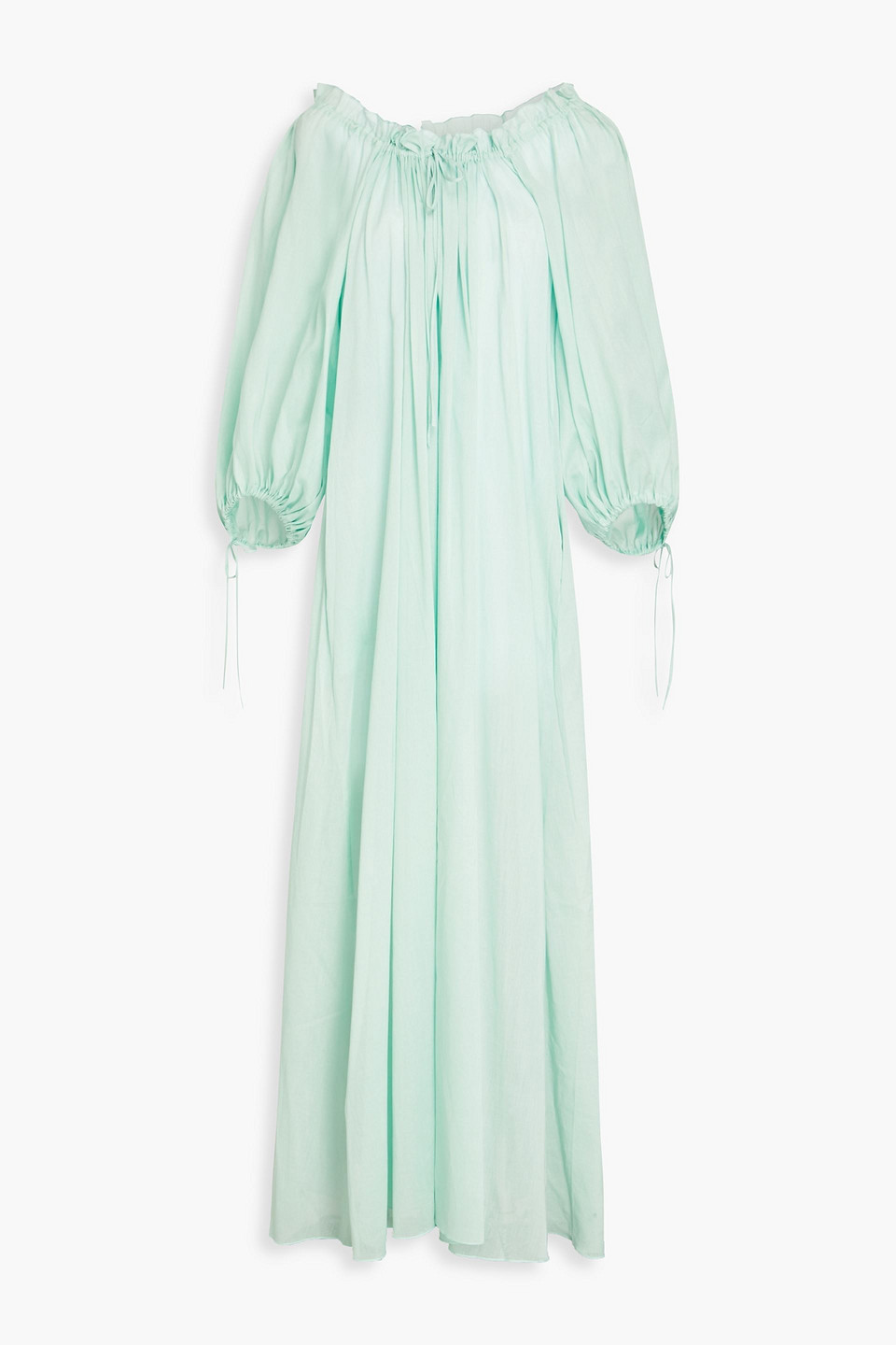 Three Graces London Honeymoon Ramie Maxi Dress In Mint