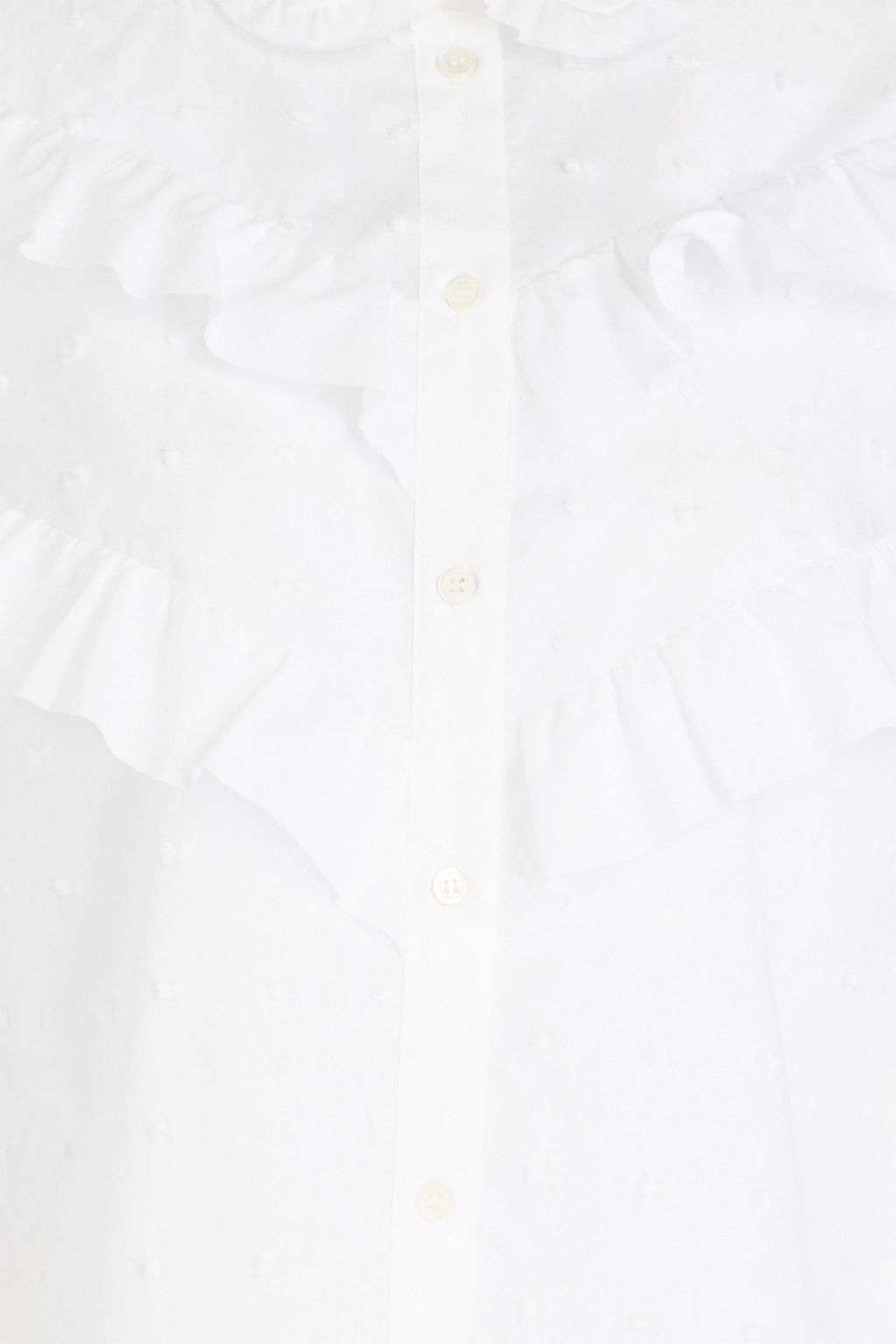 REDVALENTINO Ruffled cotton-popolin shirt