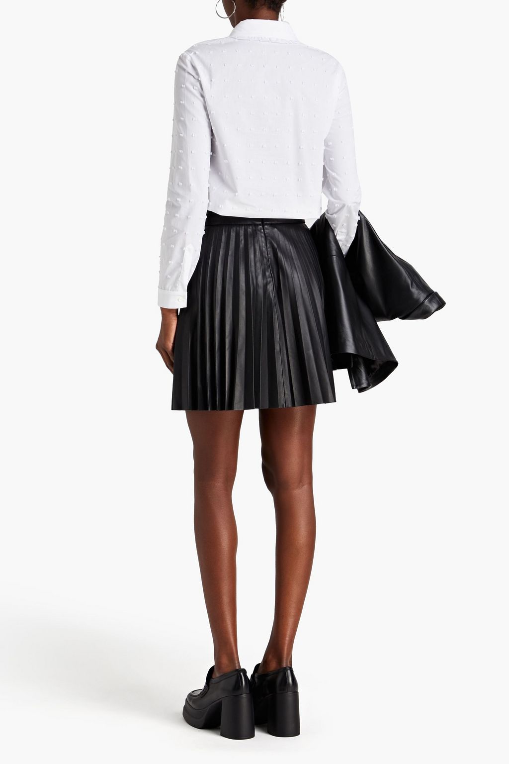 REDVALENTINO Ruffled cotton-popolin shirt