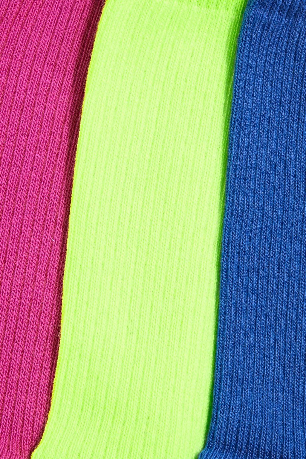 REDVALENTINO Set of three ribbed cotton-blend socks