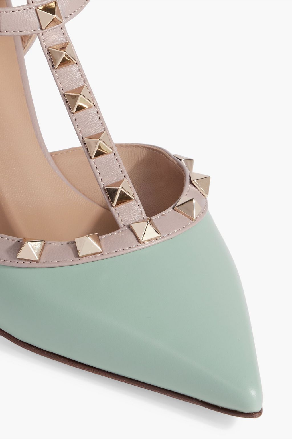 VALENTINO GARAVANI Rockstud two-tone leather pumps
