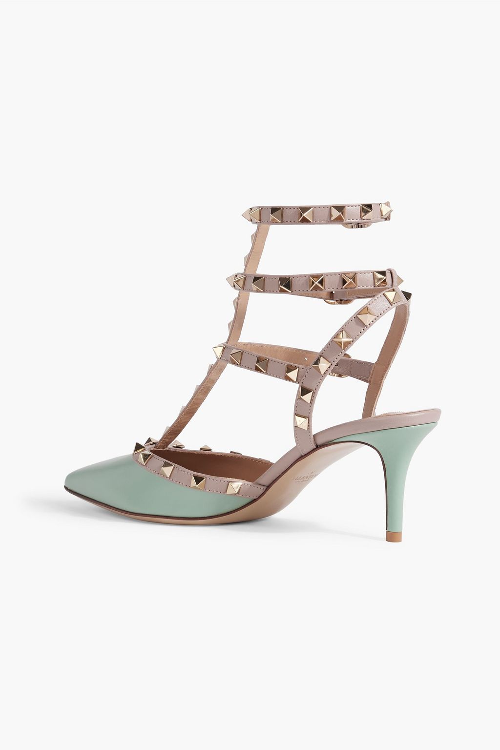 VALENTINO GARAVANI Rockstud two-tone leather pumps
