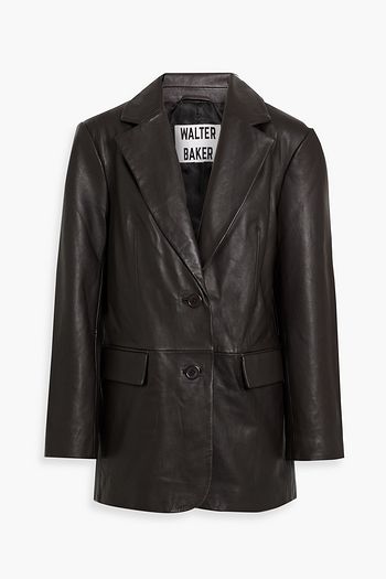 Walter Baker Nicole Patent-leather Biker Jacket