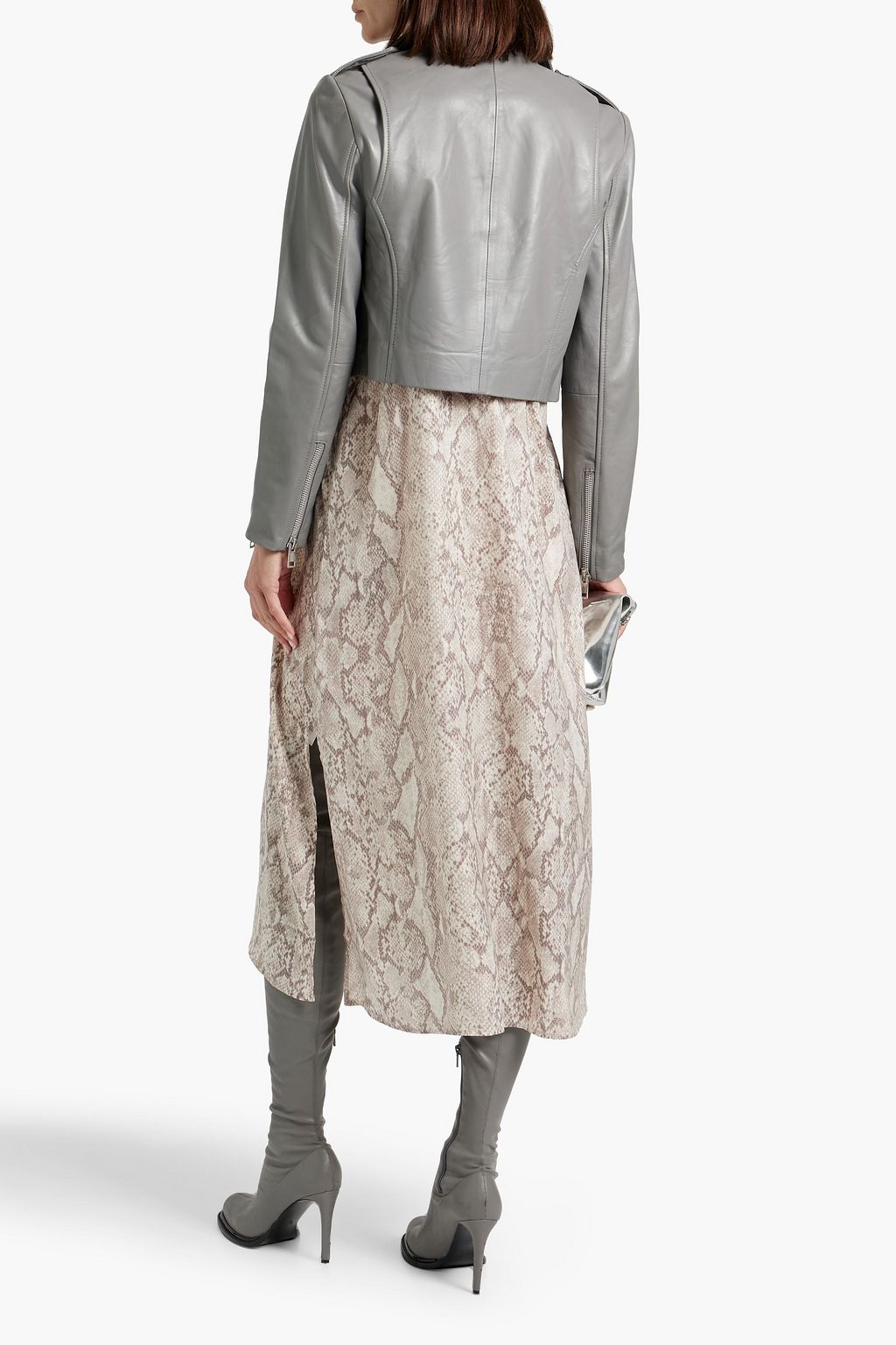 WALTER BAKER Jenny Cropped Bikerjacke aus Leder