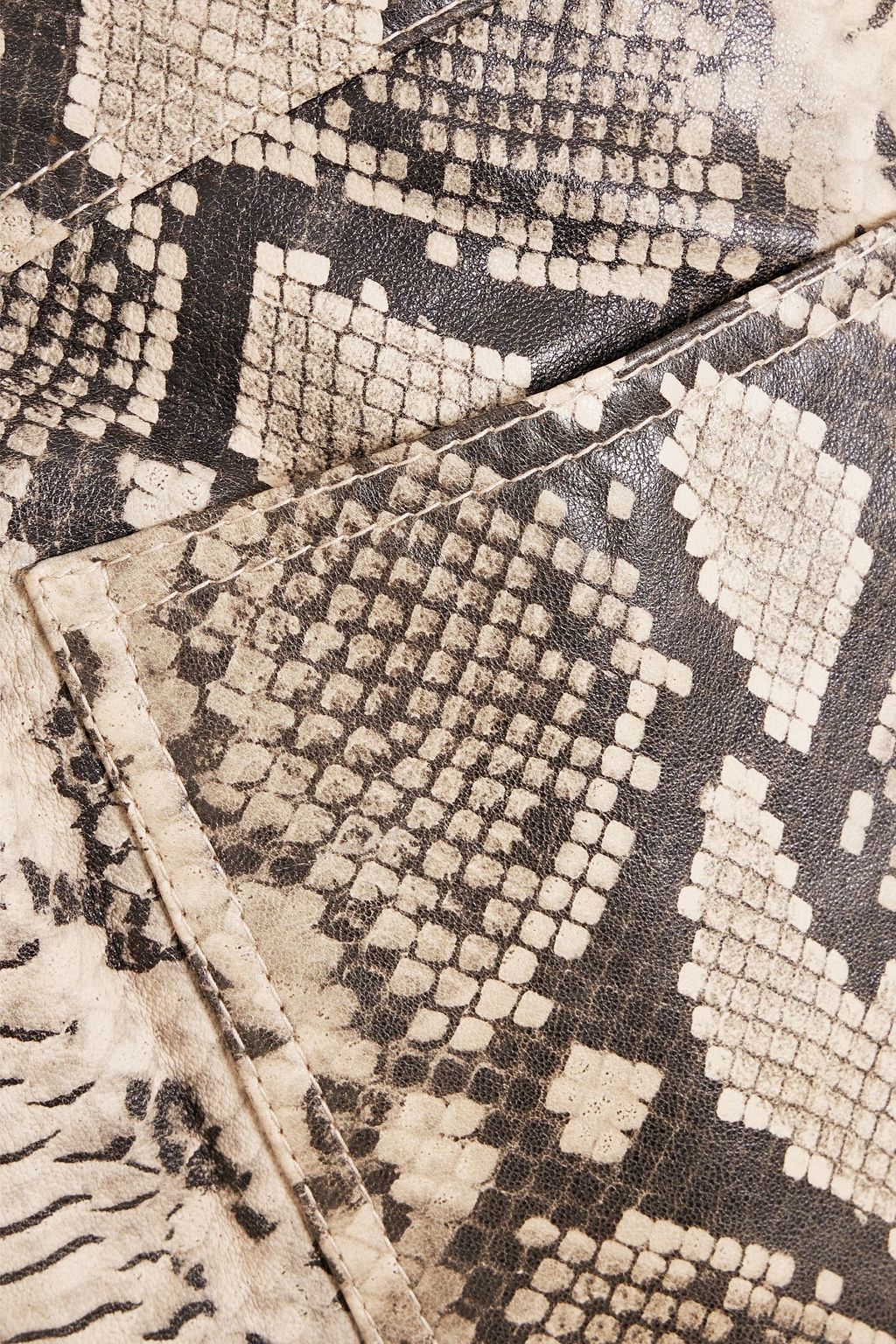 WALTER BAKER Yvette snake-effect leather straight-leg pants