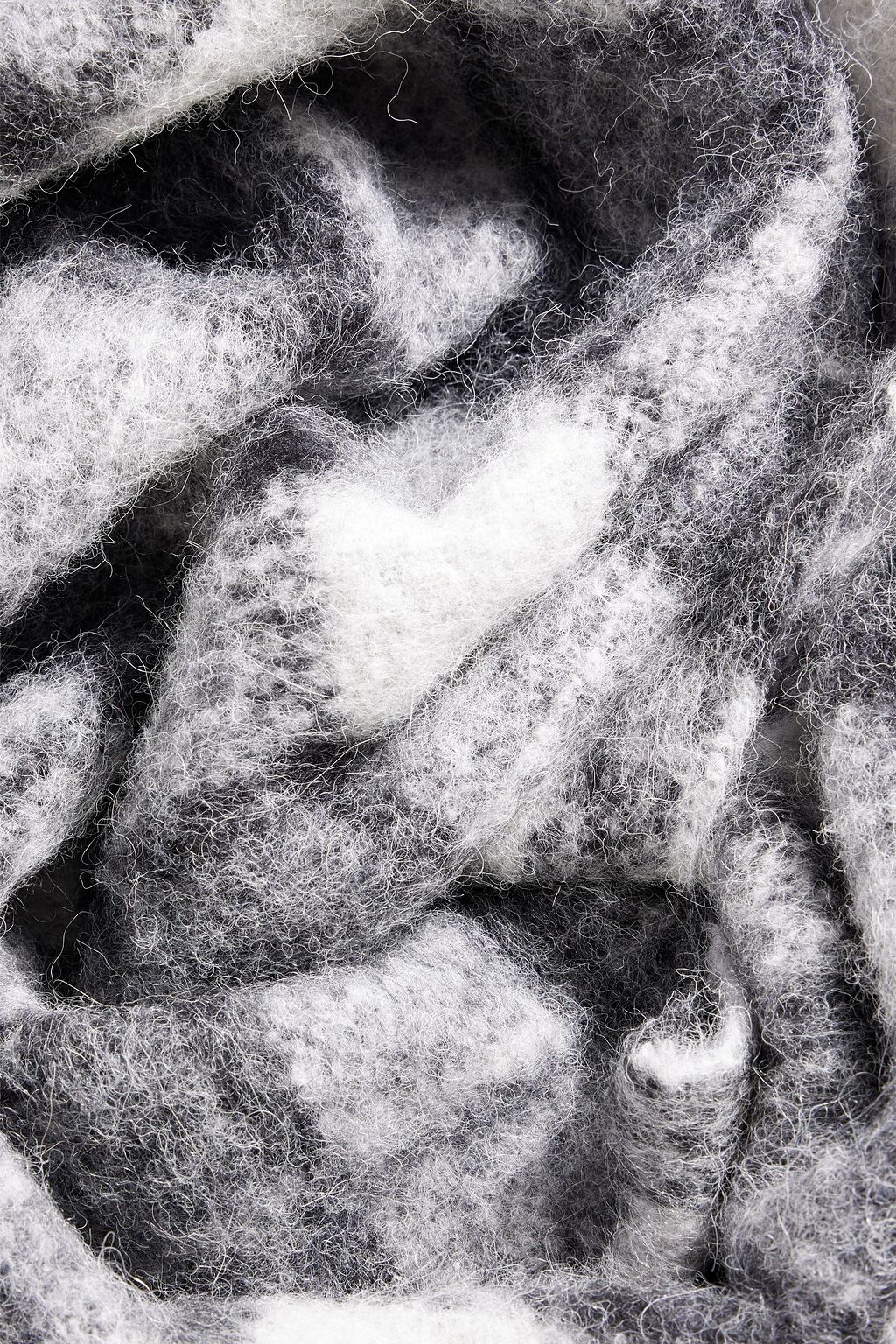 IRO Fringed checked alpaca-blend scarf