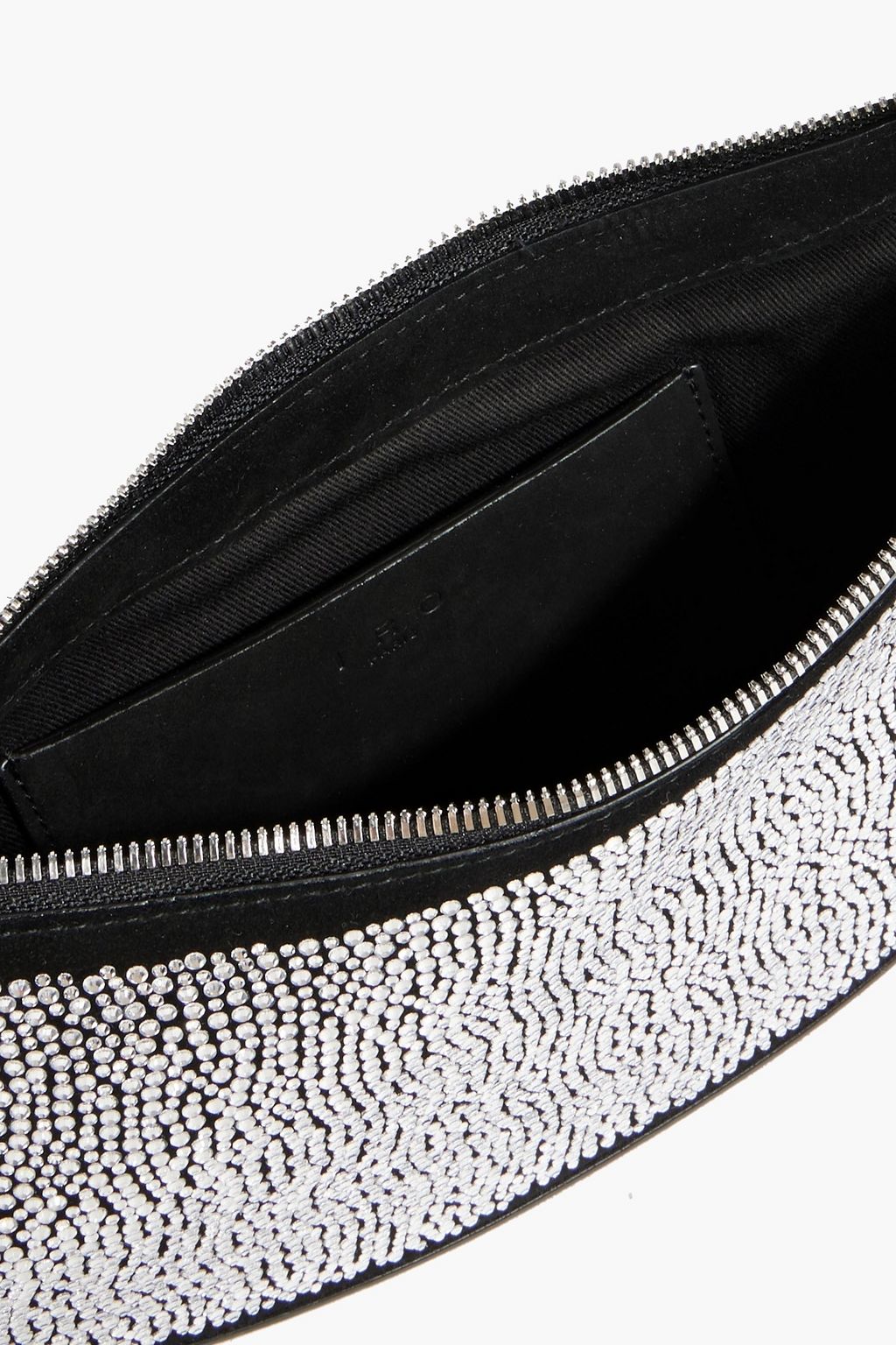 IRO Arc crystal-embellished suede shoulder bag