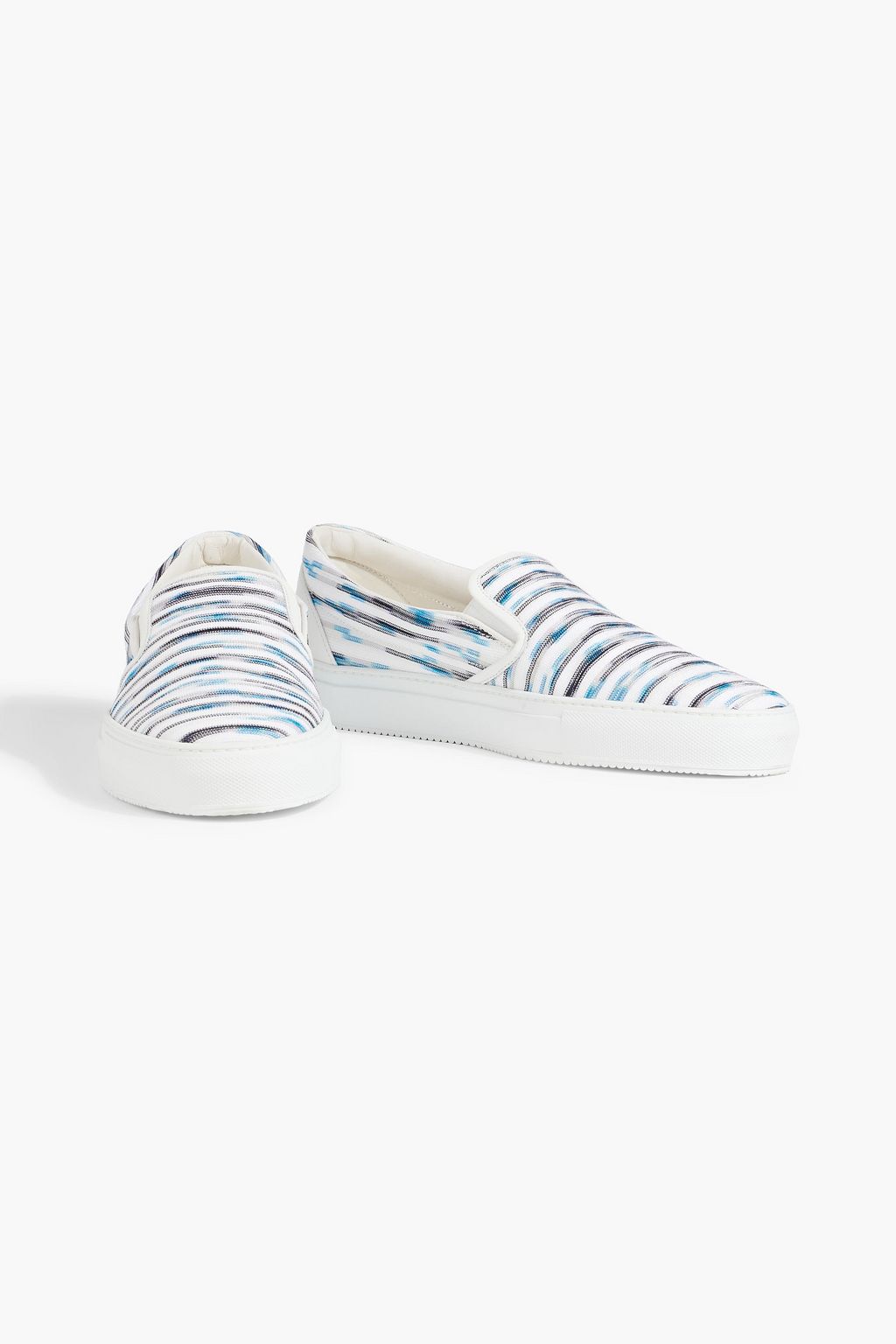 MISSONI Space-dyed stretch-knit slip-on sneakers