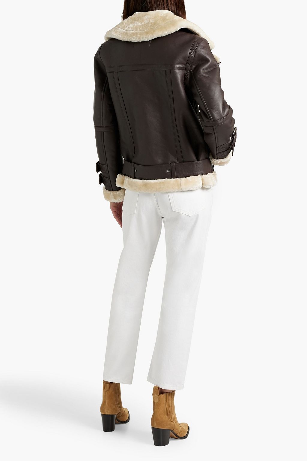 WALTER BAKER Whitney shearling biker jacket THE