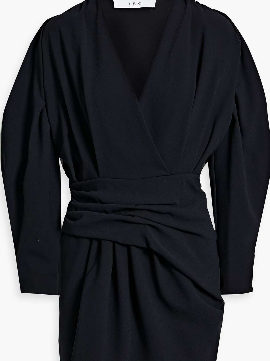 sofi draped crepe mini dress