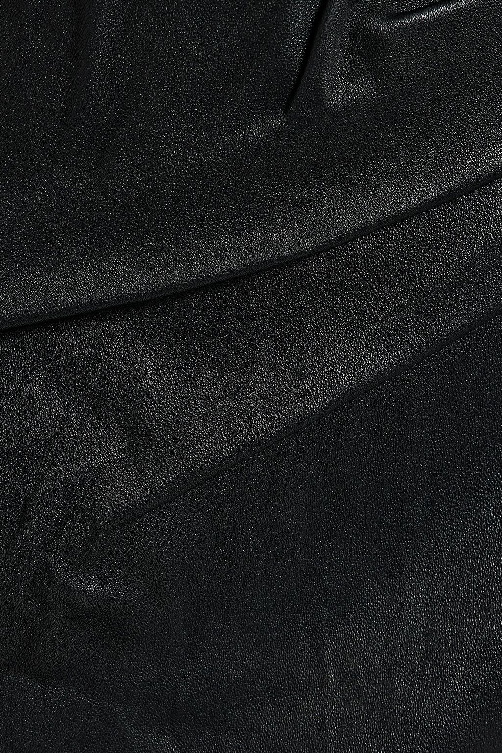 IRO Soroya wrap-effect pleated leather mini skirt
