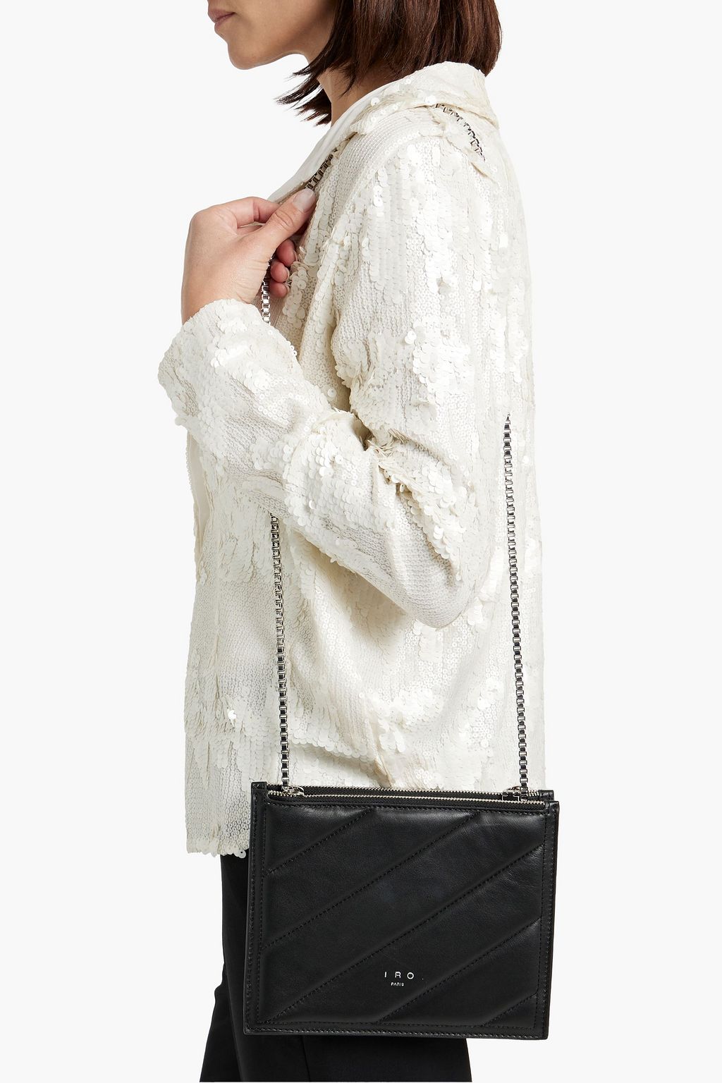 IRO Quilted leather cross-body bag