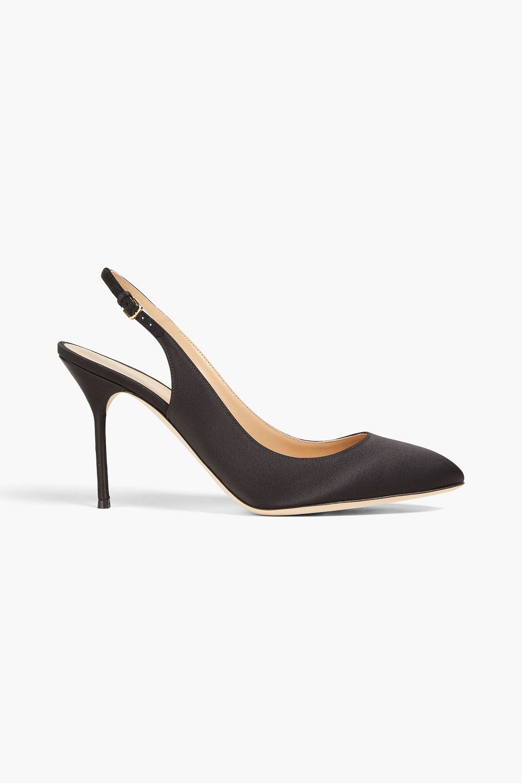 SERGIO ROSSI Satin slingback pumps | THE OUTNET