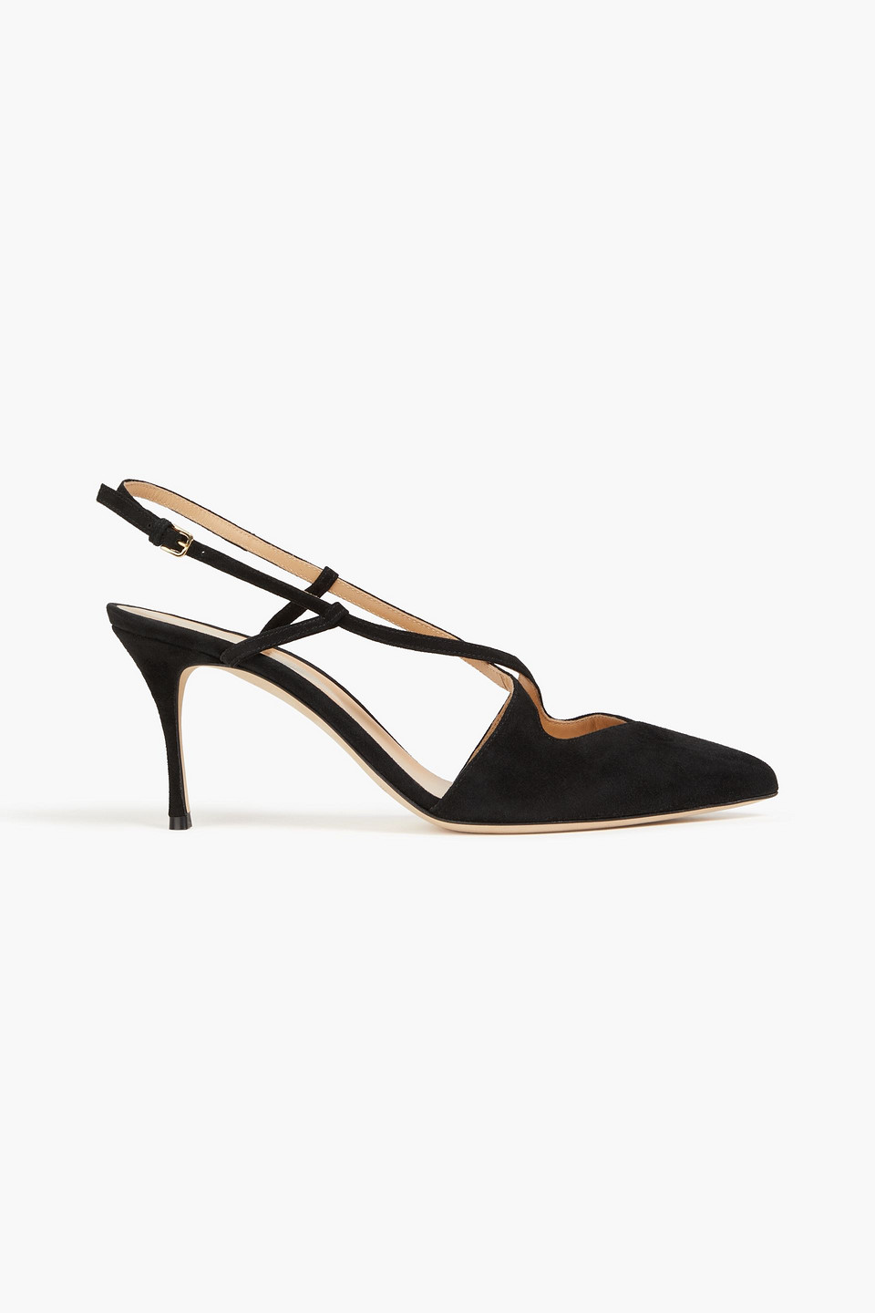 Sergio Rossi Suede Slingback Pumps In Black ModeSens