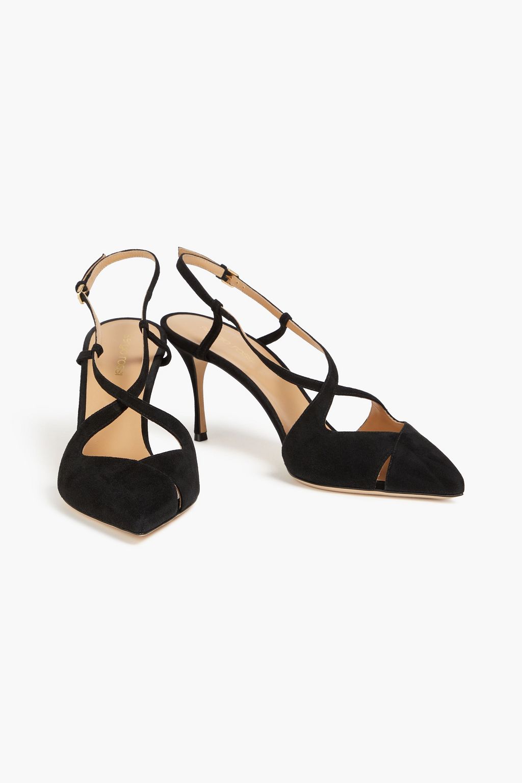 SERGIO ROSSI Suede slingback pumps