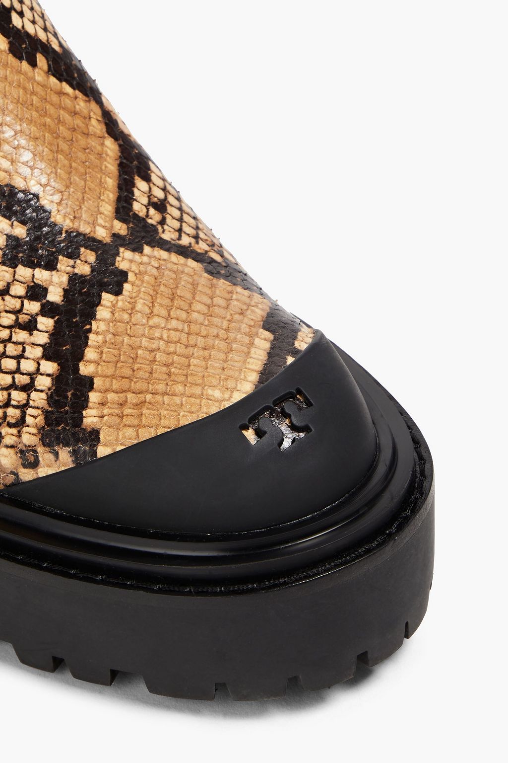 TORY BURCH スネーク風レザー チェルシーブーツ