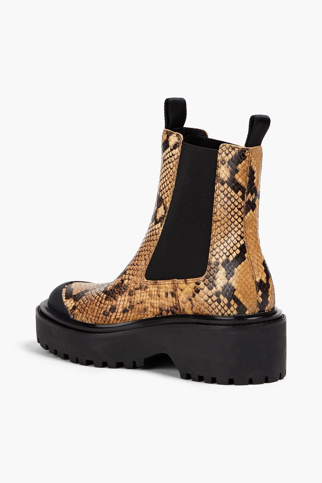 TORY BURCH スネーク風レザー チェルシーブーツ