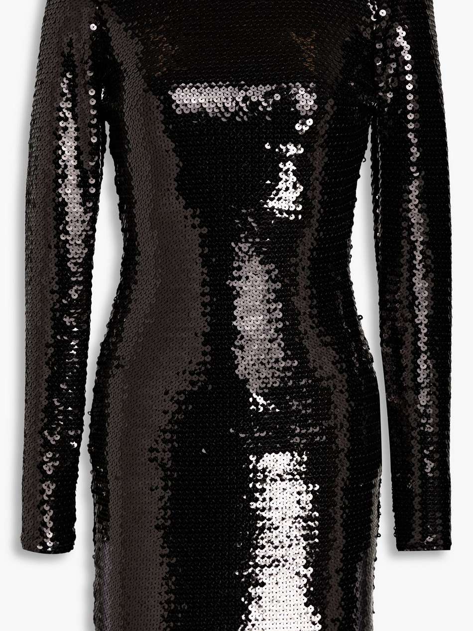 sequined tulle mini dress
